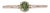 Demantoid Garnet Ring With Earth-Mined Diamond Accents: Solid 14k Gold, 4.25mm, Size 6.75 For Sale