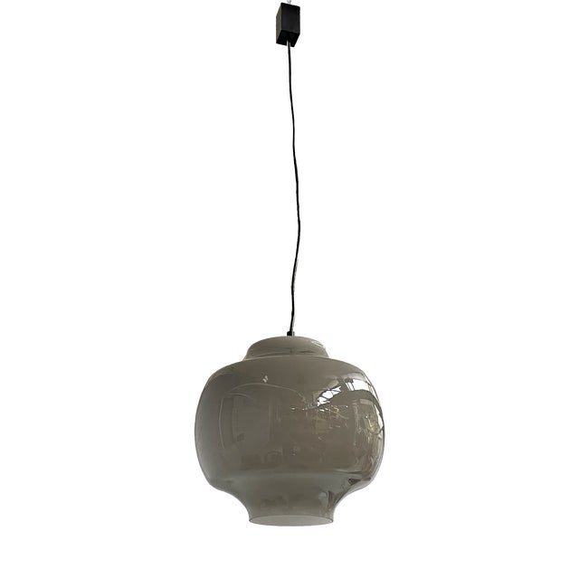 Italian Mid-Century Modern Murano Glass Pendant attributed to Massimo Vignelli for Venini, 1950s For Sale