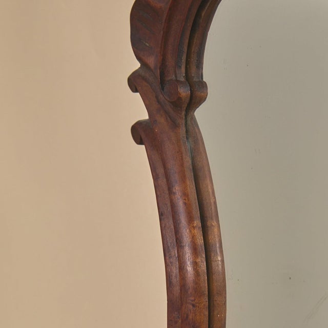 Rococo Petite 19th Century French Carved Wood Wall Mirror - 2 Available For Sale - Image 3 of 8