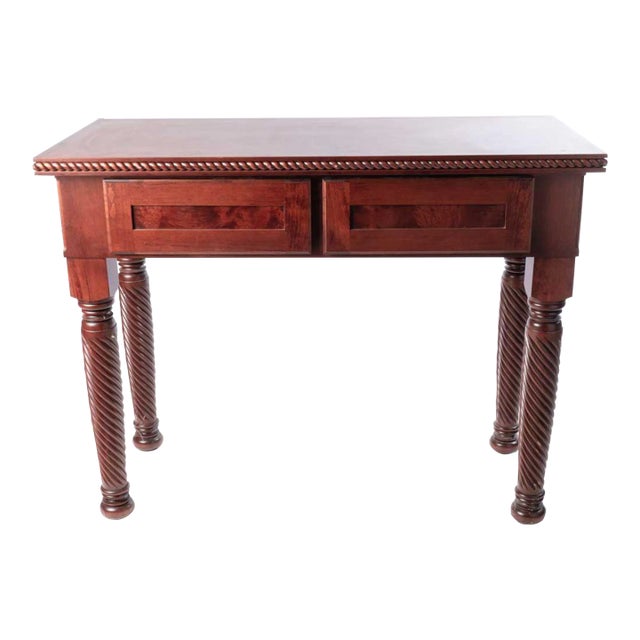 Late 20th Century Contemporary Cherry Server With Rope Turned Legs For Sale