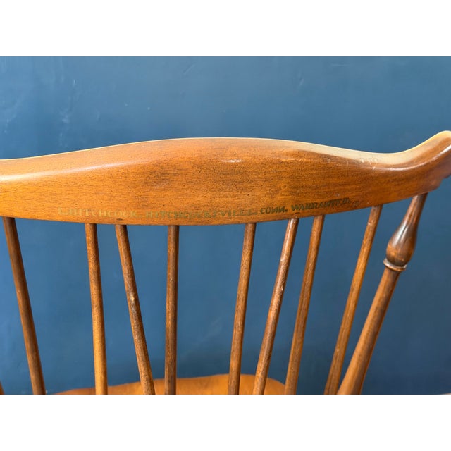 Brown Mid 20th Century Pair of Signed L. Hitchcock Stenciled Harvest Side Chairs For Sale - Image 8 of 8