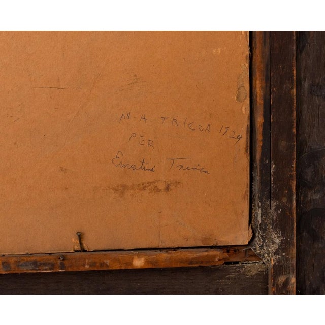 The Hudson River School Marco Aurelio Tricca Pastoral Landscape Oil, 1929 For Sale - Image 3 of 4