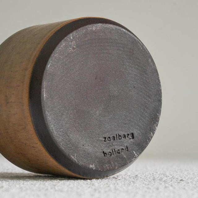 Studio Pottery Stop Lidded Box by Meindert Zaalberg, 1962 For Sale - Image 9 of 10