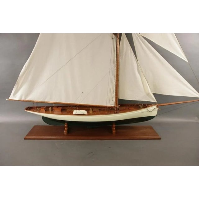 Traditional Six Foot Model of Cup Yacht Puritan For Sale - Image 3 of 7