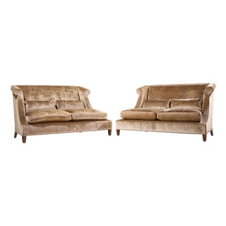 Thomas Pheasant for Baker Furniture Villa Settee Sofa - Pair For Sale