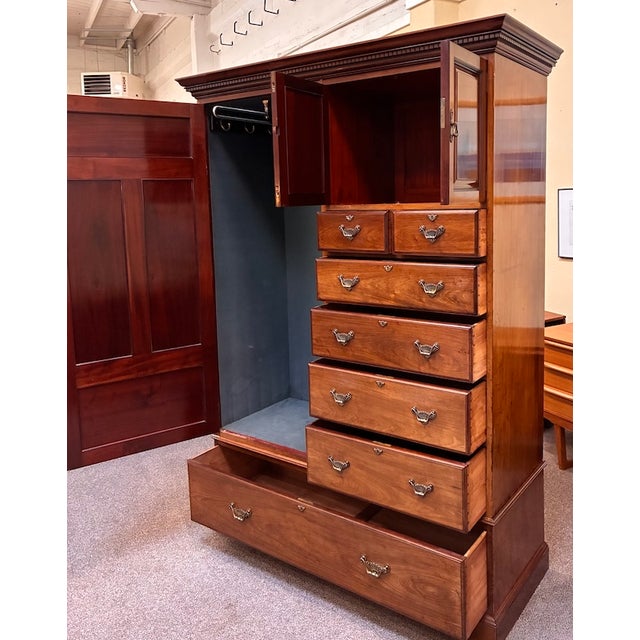 Late 19th Century Nineteenth Century English Compactum / Armoire With Cedar Interior - Custom Made - Circa 1890 - Uk Import For Sale - Image 5 of 10