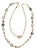 Bochic "Capri" Vintage South Sea Pearls & Multi Gem Necklace 18K Gold & Silver For Sale