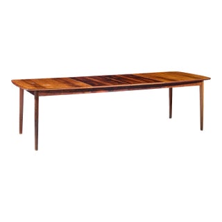 Westnofa Mid Century Norwegian Rosewood Hidden Leaf Expanding Dining Table For Sale