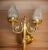 French Antique French Regency Brass/ Bronze Hand Held Torch Wall Sconce With Flame Shades For Sale - Image 3 of 18