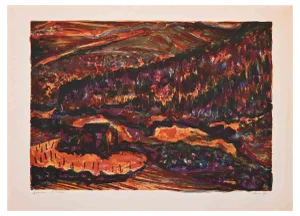 After Claude Clero, Landscape, Original Lithograph­, Mid-20th Century