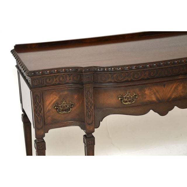 Brown Antique Georgian Style Console Table, 1890s For Sale - Image 8 of 12