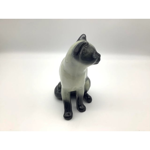Black Mid-Century Siamese Cat Figurine For Sale - Image 8 of 13