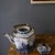 1960s Chinoiserie Nautical Maritime Earthenware Teapot With Blue Nautical Ships For Sale - Image 14 of 16