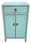 Distressed Turquoise One Drawer Small End Table Nightstand Cabinet For Sale