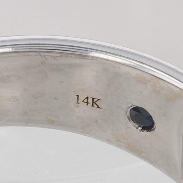 Metal Vera Wang Love Men's Wedding Band Diamond 14k White Gold Size 10 Ring For Sale - Image 7 of 9