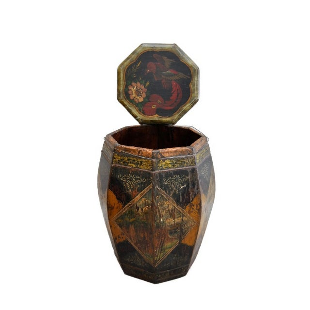 Early 1900s Antique Chinese Tea/Rice Wood Barrel For Sale - Image 13 of 13