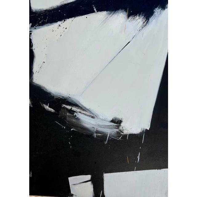 Budd Hopkins, Large Budd Hopkins Modernist Hard Edged Abstract Expressionist Oil Painting 1965 For Sale - Image 11 of 18