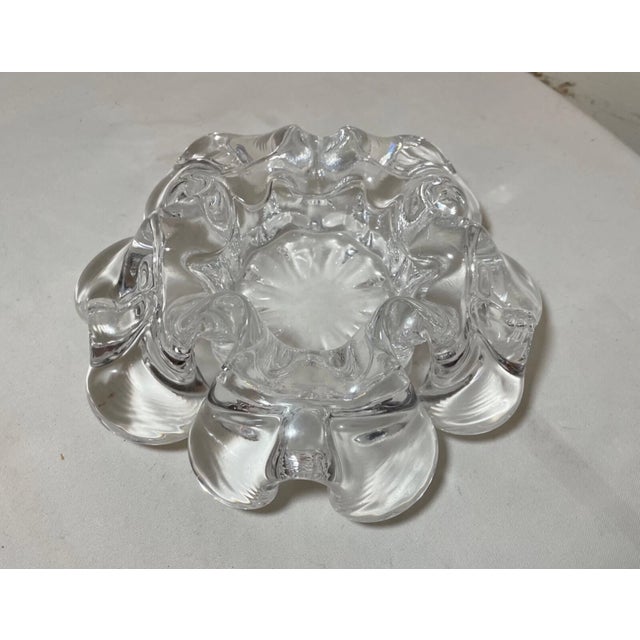 Vintage Blown Murano Venetian Art Glass Cigarette Cigar Clear Ashtray Italian For Sale In New York - Image 6 of 13