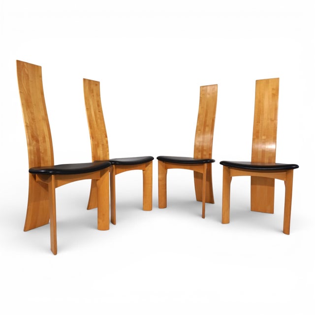 Postmodern Vontage Iris Dining Chairs by Bob Van Den Berghe, 1980, Set of 4 For Sale - Image 3 of 18