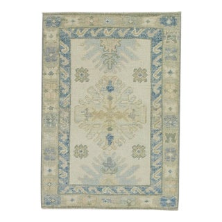 Oriental Hand Knotted Rug Turkish Oushak 2'1" x 2'11" For Sale