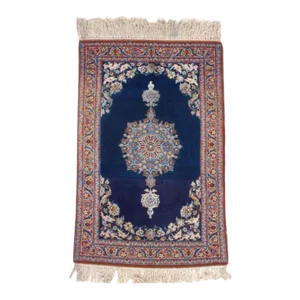 Pasargad Navy Persian Isfahan Silk & Wool