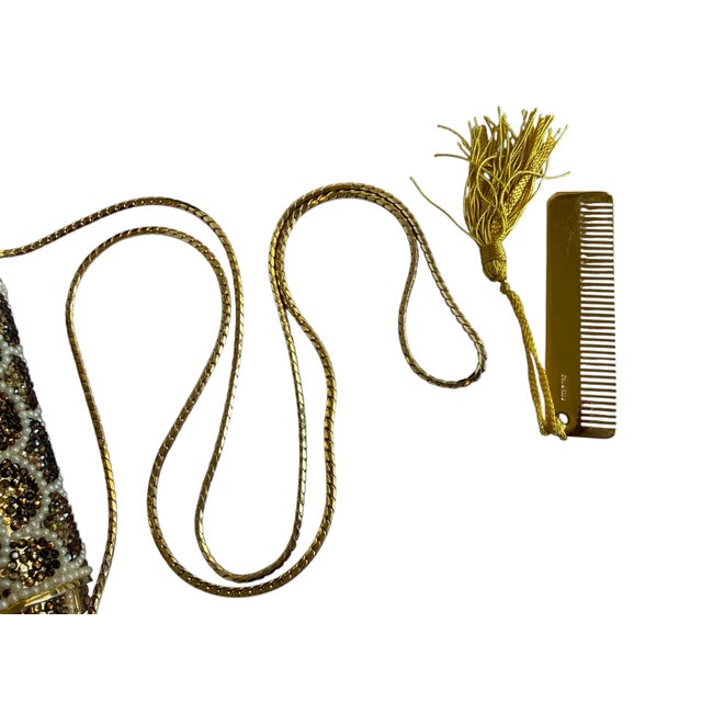 Judith Leiber 70s Judith Leiber Pearl Scallops Carry Secrets Crystal Shoulder Evening Bag Vintage For Sale - Image 4 of 13