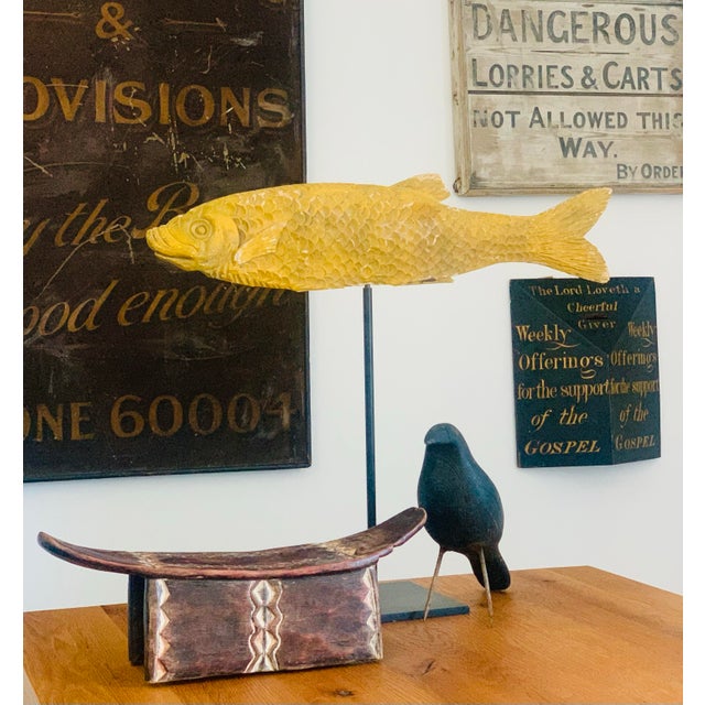 Vintage Cameroon Namji Prestige Handcarved Wood Stool, Headrest African Ceremonial Tribal Art For Sale - Image 12 of 12