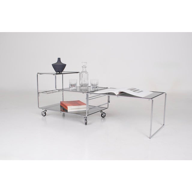 Modular Serving Cart in Chromed Steel from Max Sauze, 1970s For Sale - Image 4 of 8