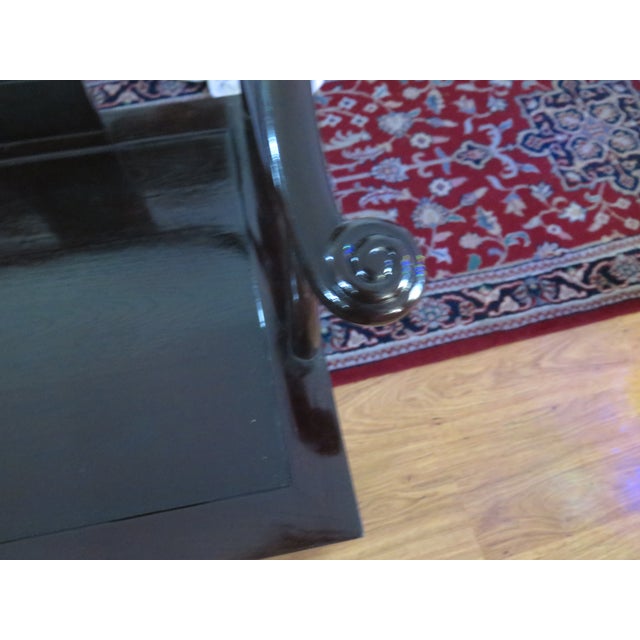 James Mont 1950s Mid-Century James Mont Chinoiserie Cherrywood Settee/Bench For Sale - Image 4 of 7