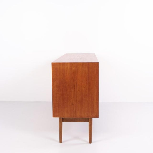 Brown Vintage Danish Teak Sideboard with Sliding Doors, 1960s For Sale - Image 8 of 11