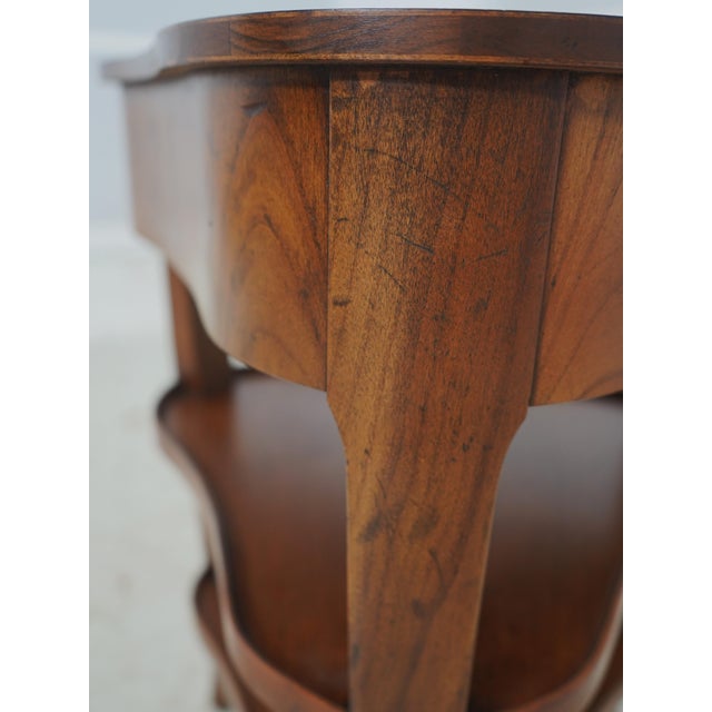 Baker Walnut 3 Tier Wine Table For Sale - Image 10 of 16