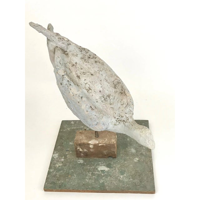 American Late 20th Century Painted Fiberglass Bird Sculpture on Stand For Sale - Image 3 of 8