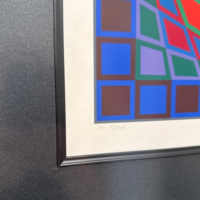 Victor Vasarely Victor Vasarely Microcosmos Vintage Print For Sale - Image 4 of 12