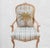 A wonderful vintage faux bois large plaid side accent chair. The chair has beautiful lines with pretty faux bois details....