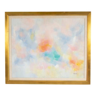 1969 “L’Espace Seul” Abstract Oil on Canvas Painting by Daniel Ravel For Sale