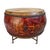 Antique Red Mongolian Drum Coffee Table For Sale - Image 4 of 12