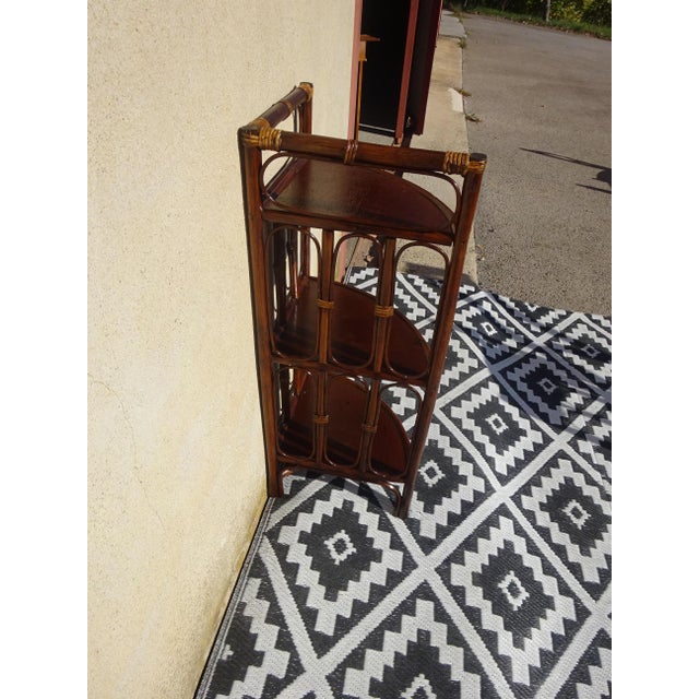 Rattan Corner Shelves, 1980s, Set of 2 For Sale - Image 16 of 18