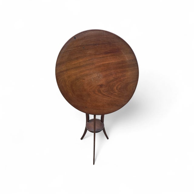 Early 19th Century Directoire Mahogany Tripod Pedestal Table with Tilting Top For Sale - Image 3 of 8