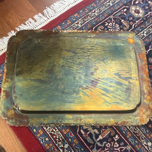 Mid-Century Modern Large Mid Century Chinese Brass Tray For Sale - Image 3 of 5