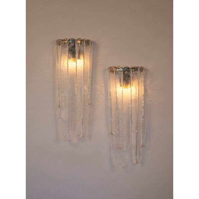 Vintage Italian Wall Lights by Carlo Nason for Mazzega, 1960, Set of 2 For Sale - Image 3 of 6