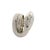 A contemporary platinum ring designed in a striking serpent motif, featuring round-square white diamonds totaling 0.35...