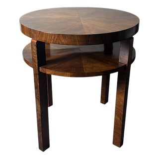 Art Deco Austrian High Coffee Table in Walnut Veneer For Sale