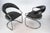 Chrome and Faux Leather Chairs by Giotto Stoppino, Italy, 1970s, Set of 2 For Sale - Image 6 of 13