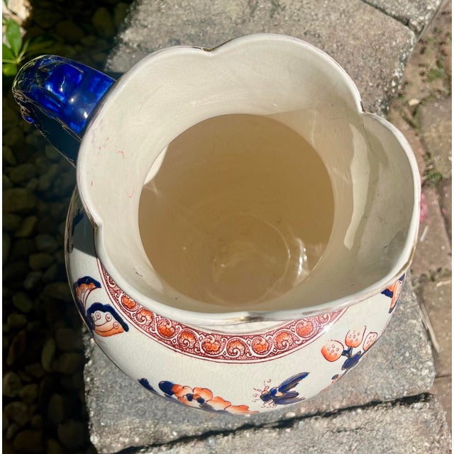 Antique S F & Co Indian Pattern Pitcher/Wash Basin Set For Sale - Image 9 of 12