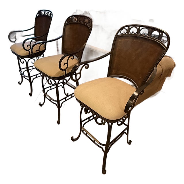 Three Hooker Swivel Barstools For Sale