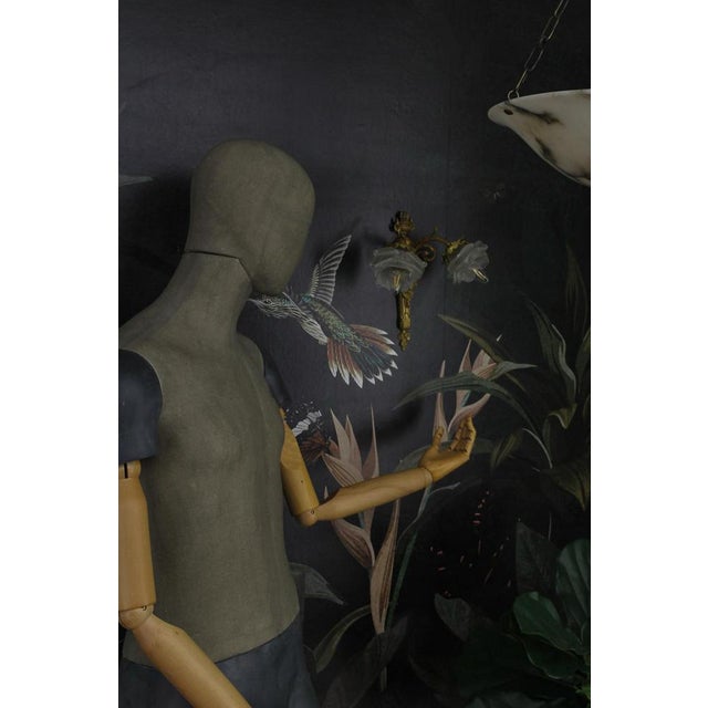 Gold French Neoclassical Style Bronze and White Frosted Glass Two-Arm Sconce, 1890s For Sale - Image 8 of 18