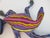 Wood Oaxacan Alebrije Lizard Colorful Mexican Folk Art Wood Carving Figure Sculpture For Sale - Image 7 of 9
