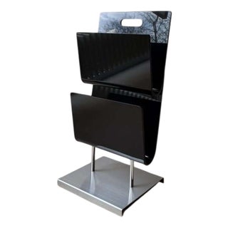 Standing Reading Holder in Acrylic Glass and Chrome, 1980s For Sale