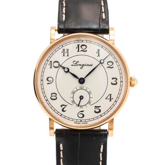 Brand: Longines Gender: Men's Metal Type: 18K Yellow Gold Length: 8.75 mm Diameter: 34.00 mm Weight: 43.64 grams Men's 18K...