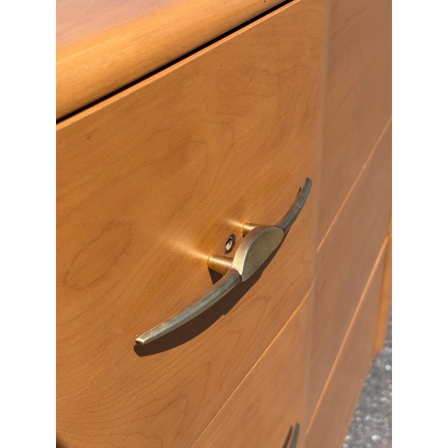 Wood Fully-Refinished Mid Century Heywood Wakefield Smallboy For Sale - Image 7 of 10